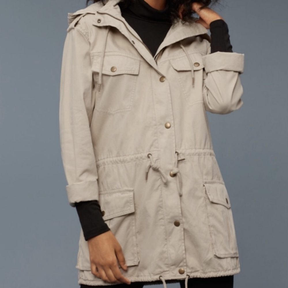Aritzia Talula Military Tan Utility Jacket